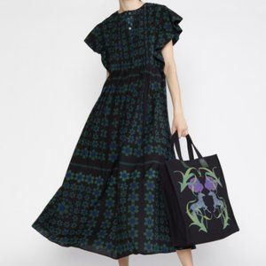 NWT - Cynthia Rowley Nairobi Kaftan Daisy Black Multi